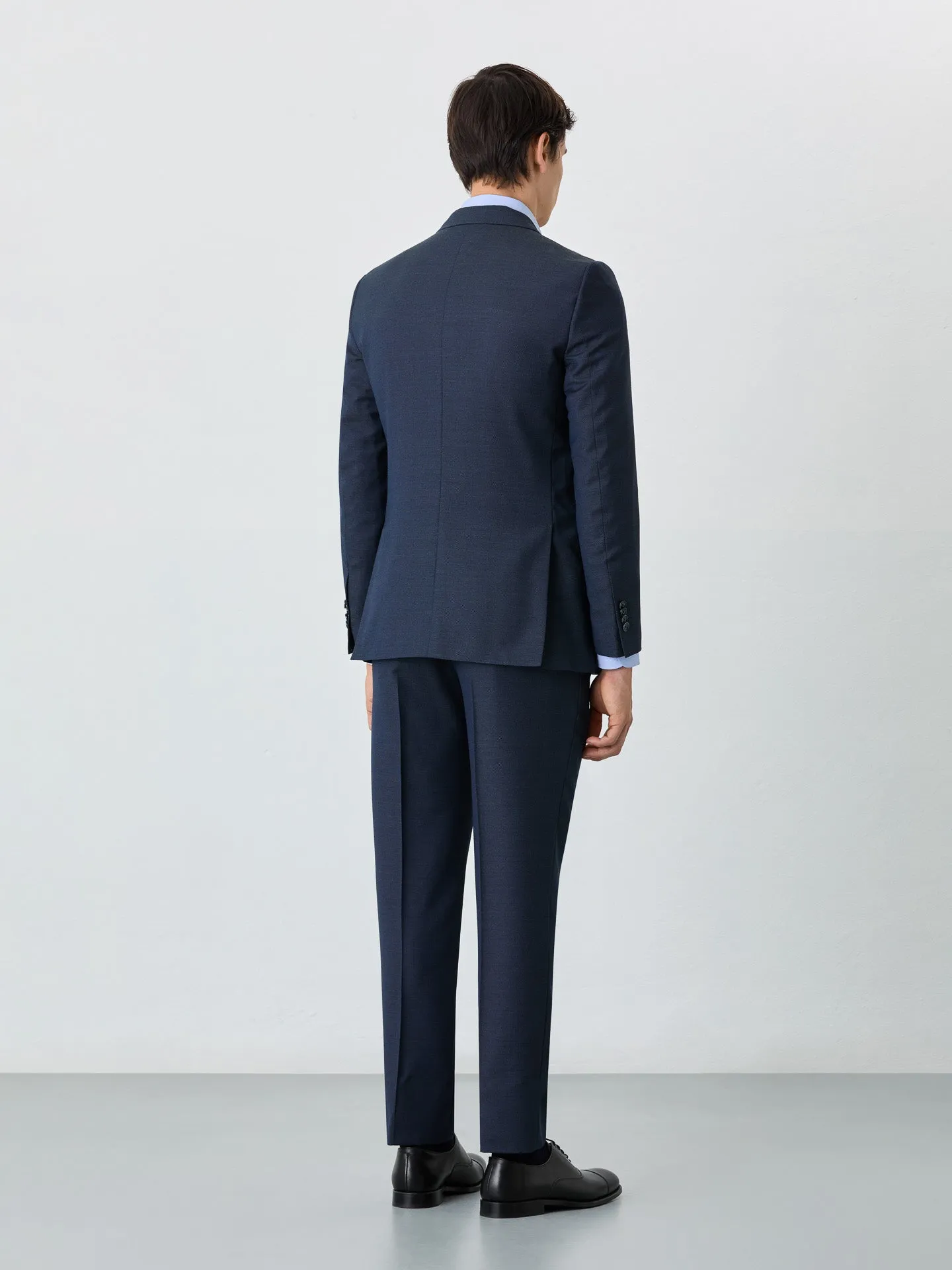 Slim Fit Premium Birdeye Suit In Wool