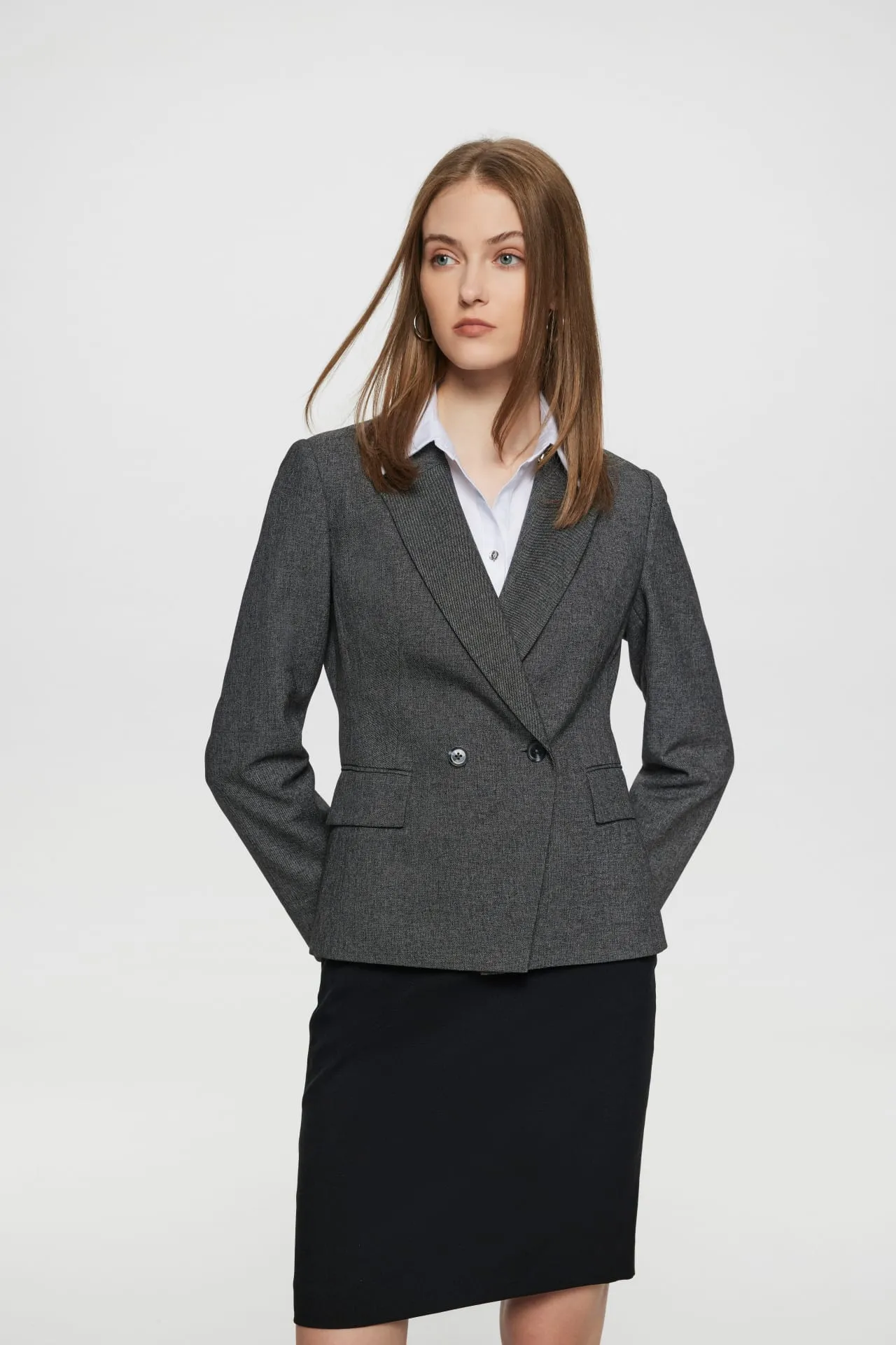 Sofia Soft Touch Stretchable Plainweave Suit Blazer