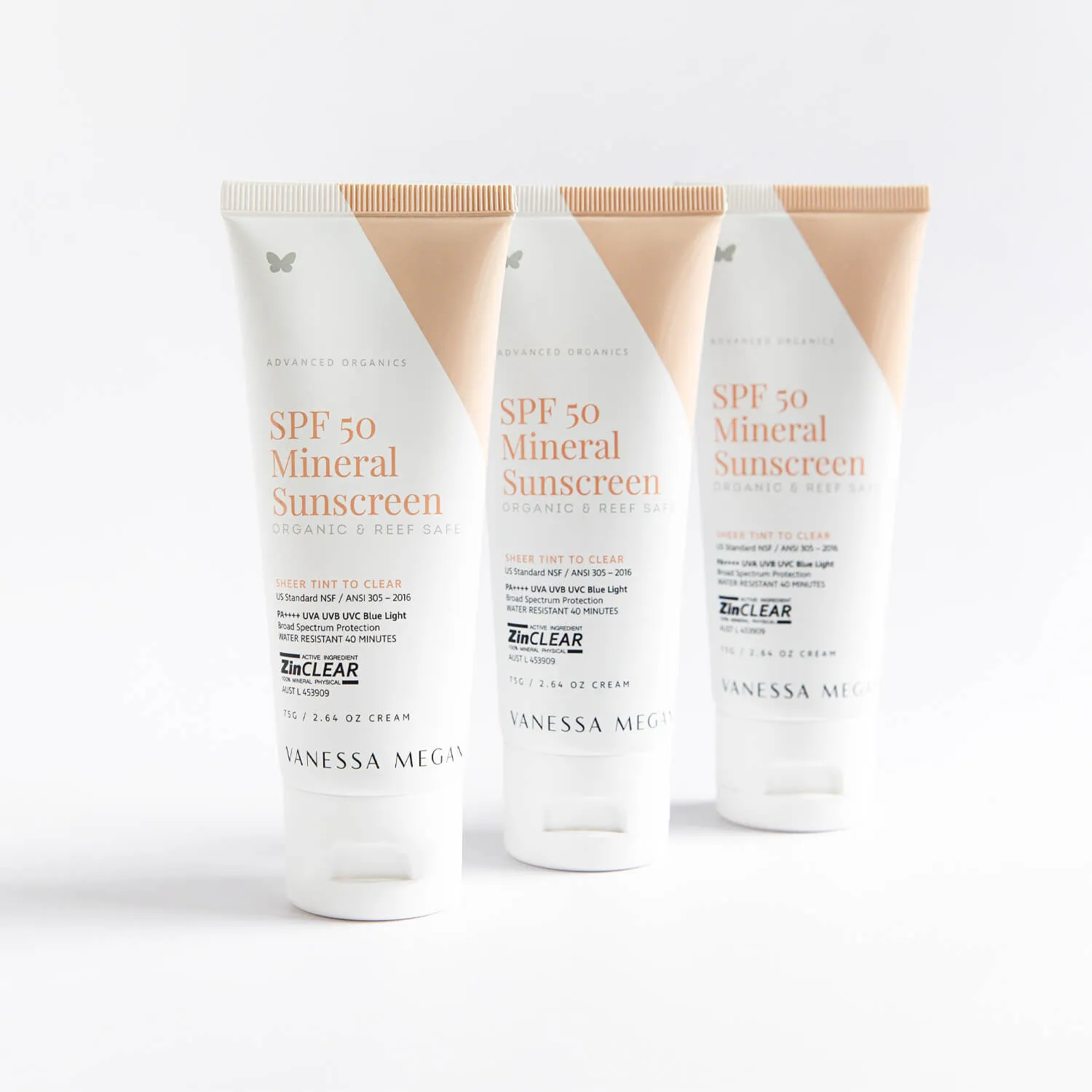 SPF 50 Mineral Sunscreen | Organic & Reef Safe | 75g