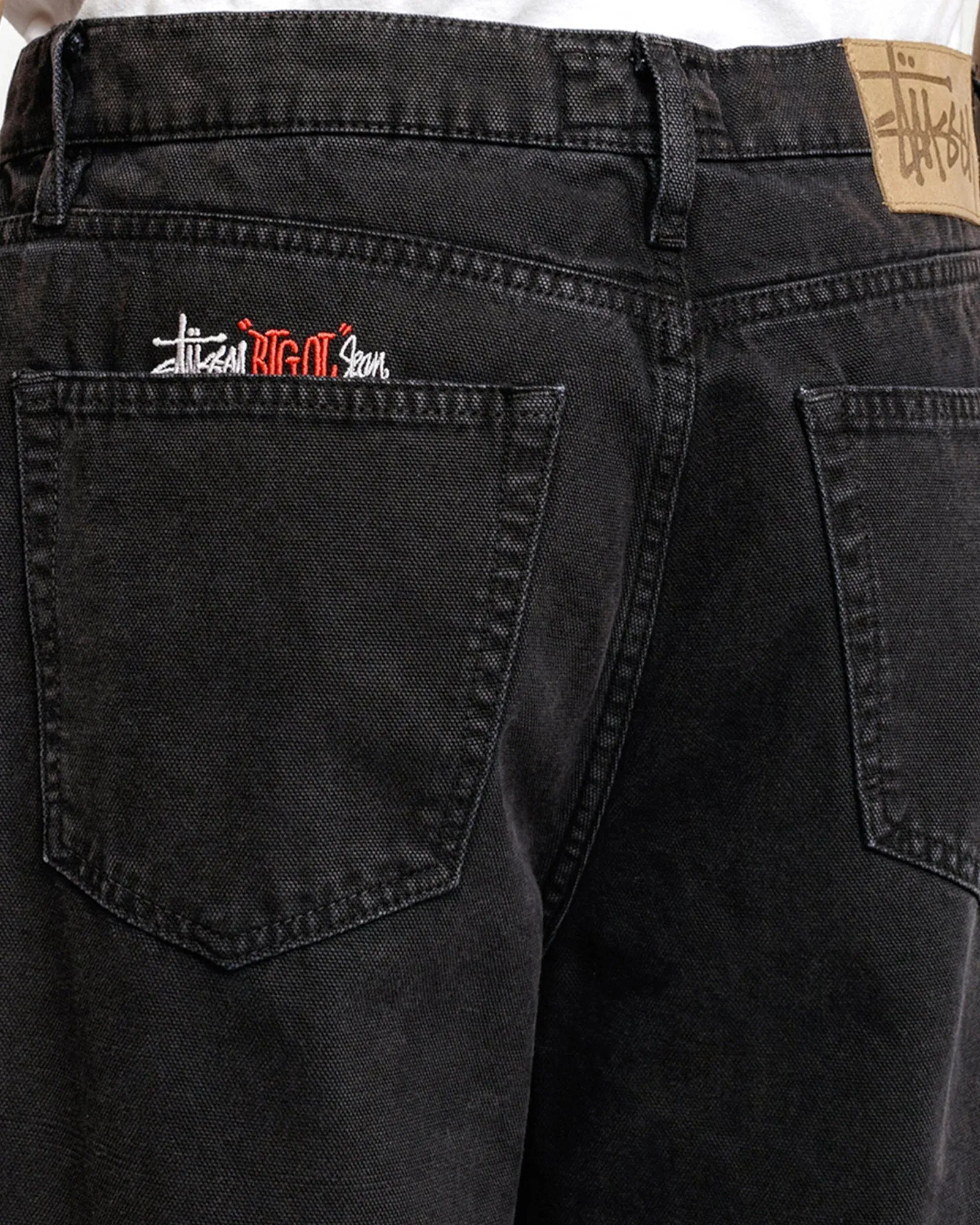 Stüssy Classic Jean Washed Canvas: Washed Black