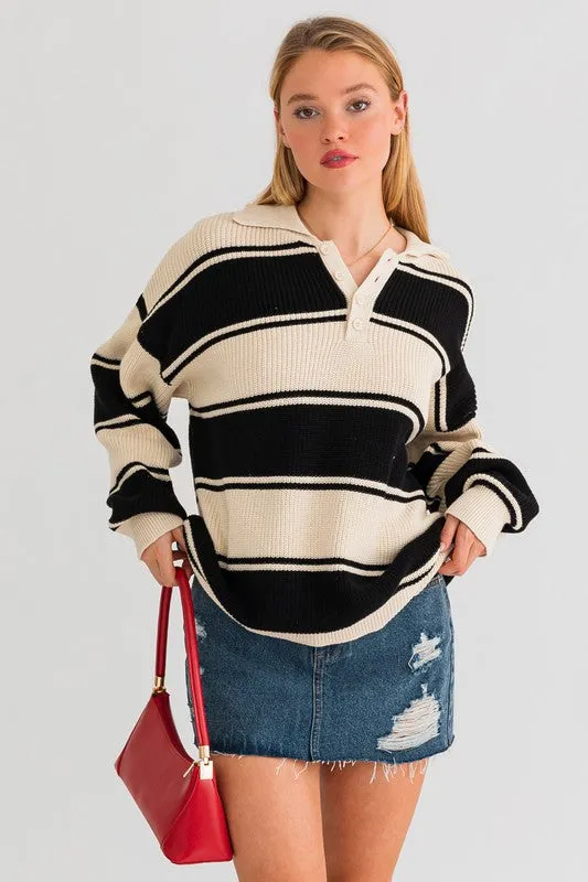 TEEK - Collared Oversized Sweater