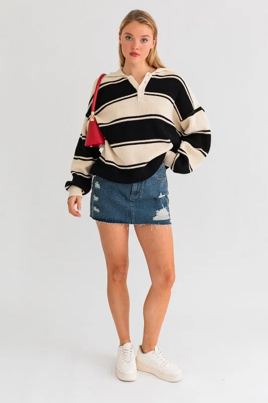 TEEK - Collared Oversized Sweater