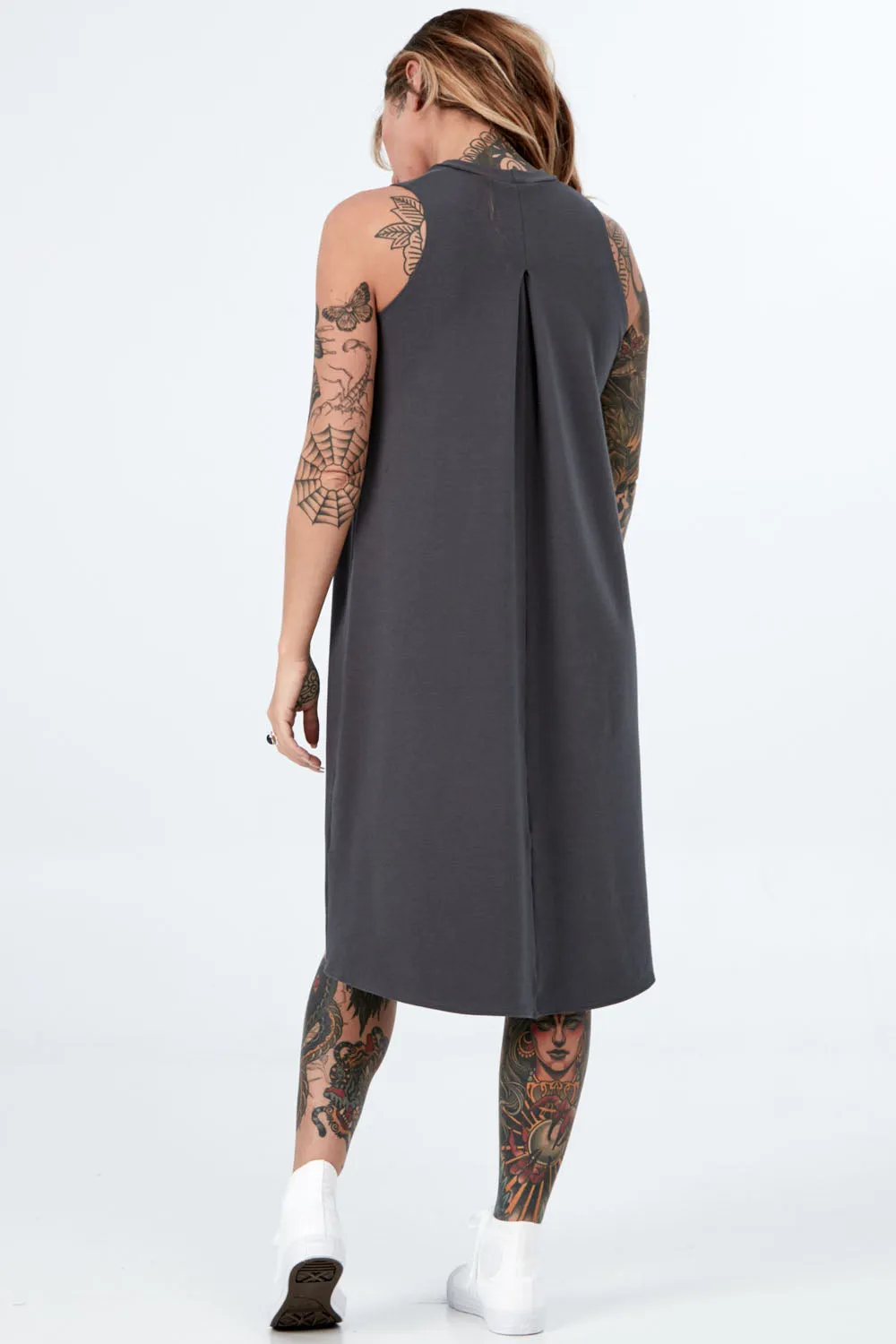 Tencel Mock Neck Sleeveless Julia Dress