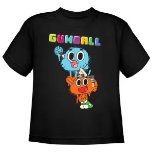 The Amazing World of Gumball Spraypaint Youth Black T-Shirt