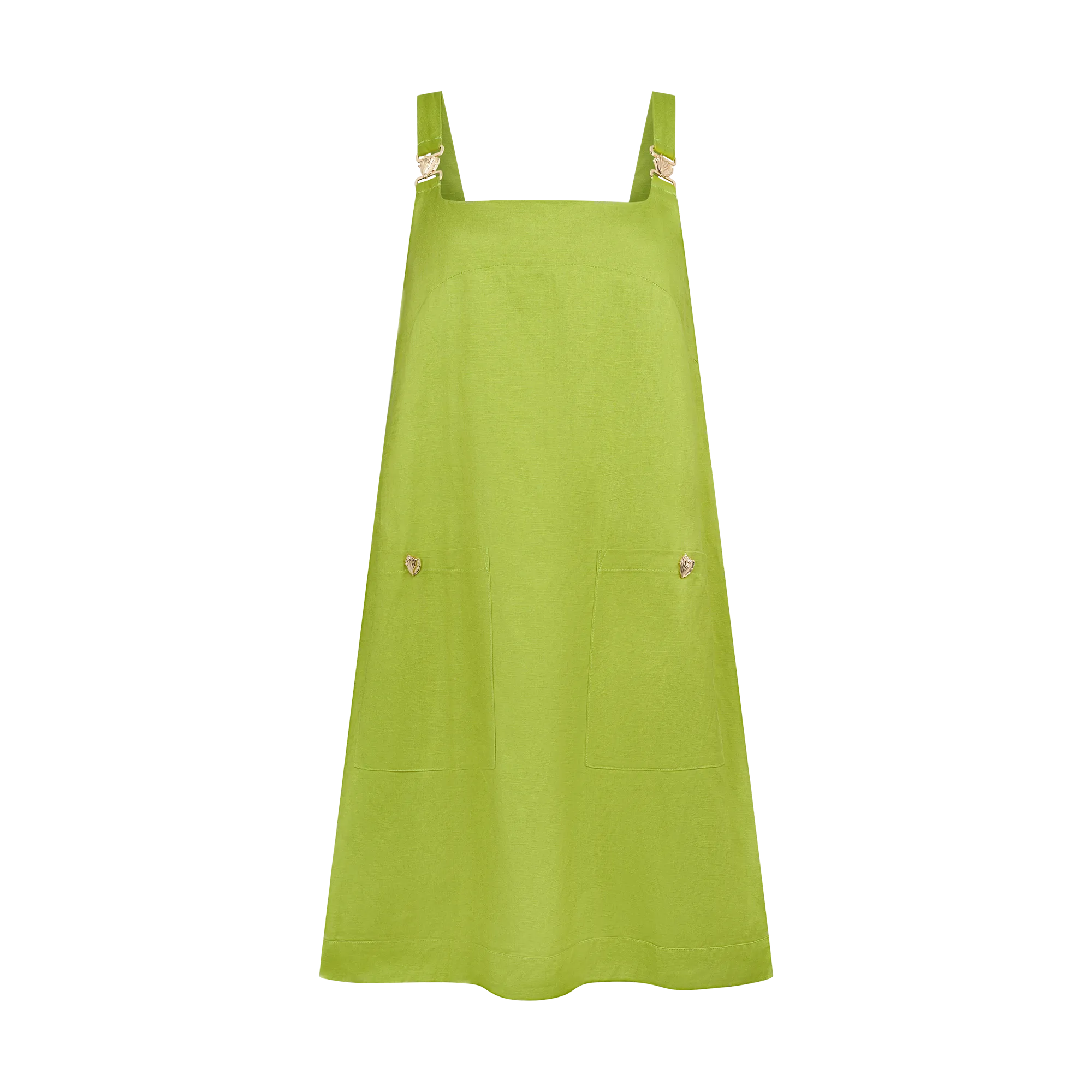 THE STROMBUS SHIFT DRESS-CHARTREUSE