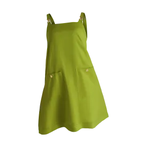 THE STROMBUS SHIFT DRESS-CHARTREUSE