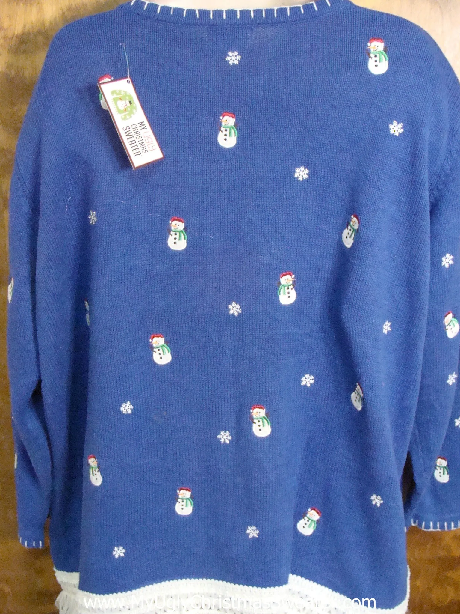 Tiny Little Snowmen Cat Christmas Sweater