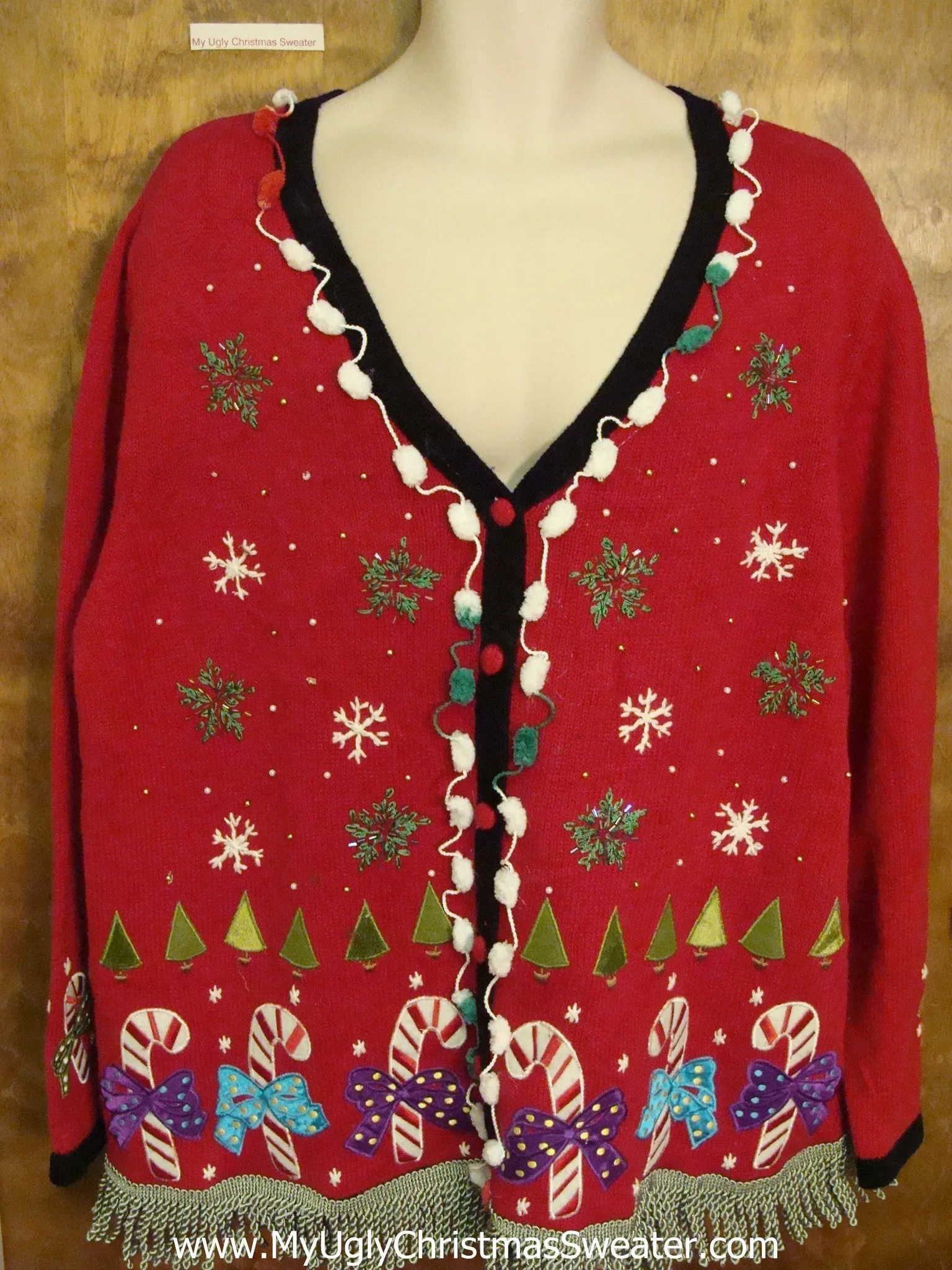 Ugly Christmas Sweater with Candy Canes