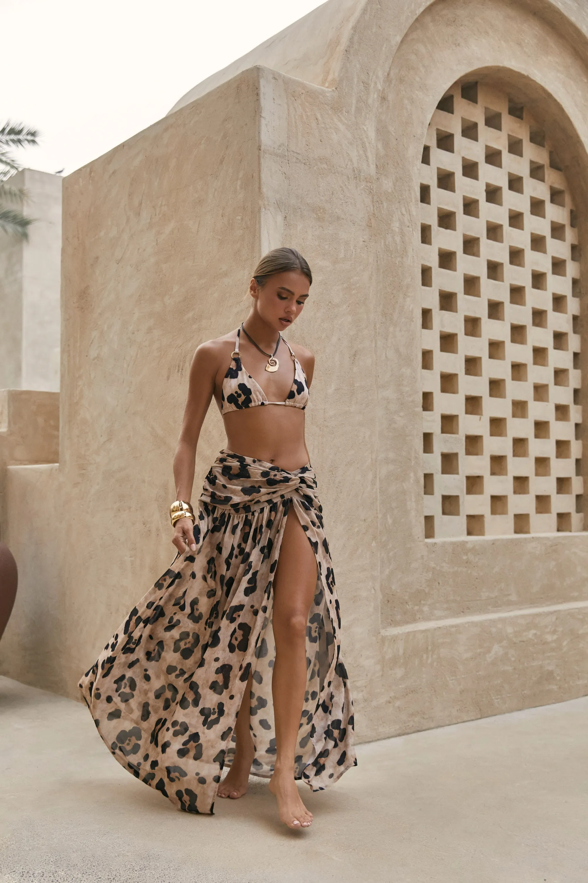 Zenia Maxi skirt Leopard