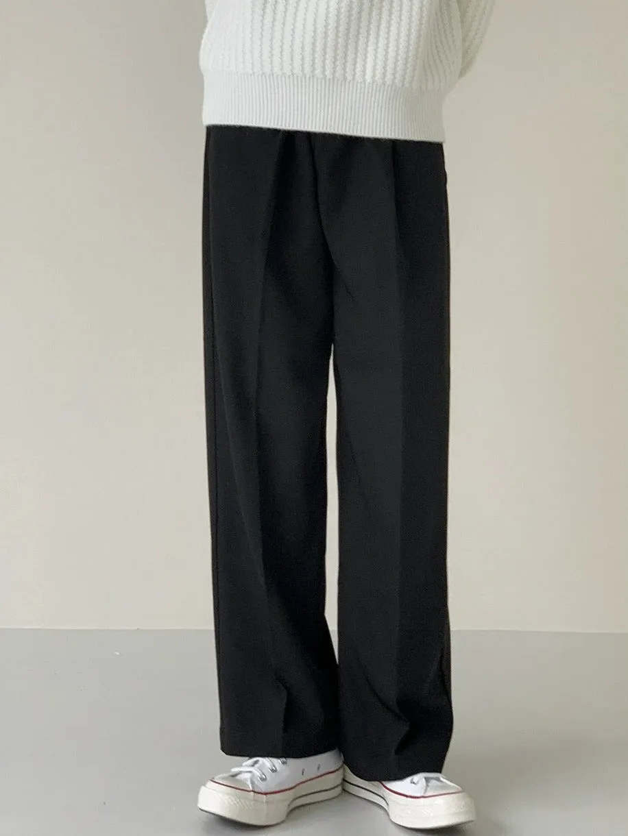 Zhou Pleated Straight Leg Pants